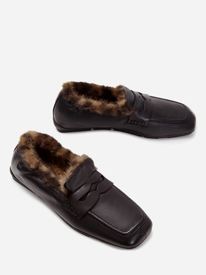 Женские зимние мокасины ash barkley fur черные | 5ah.ah152554.s купить в официальном магазине AshRussia.ru