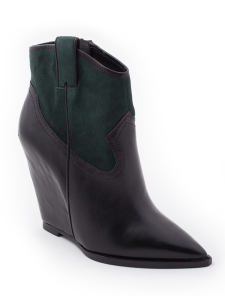 JUDE(FW14-M-104829-004),Ботильоны женские,кожа/велюр черный/зеленый арт. 0AH.AH36068.K