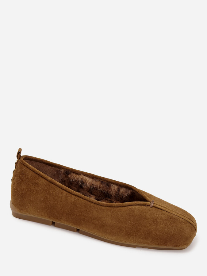 Женские зимние балетки ash breeze fur коричневые | 5ah.ah152556.s купить в официальном магазине AshRussia.ru