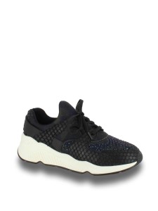 MOOD (SS16-S-113387-007),Кроссовки женские,кожа/текстиль черный/синий арт. 4AH.AH51456.Т