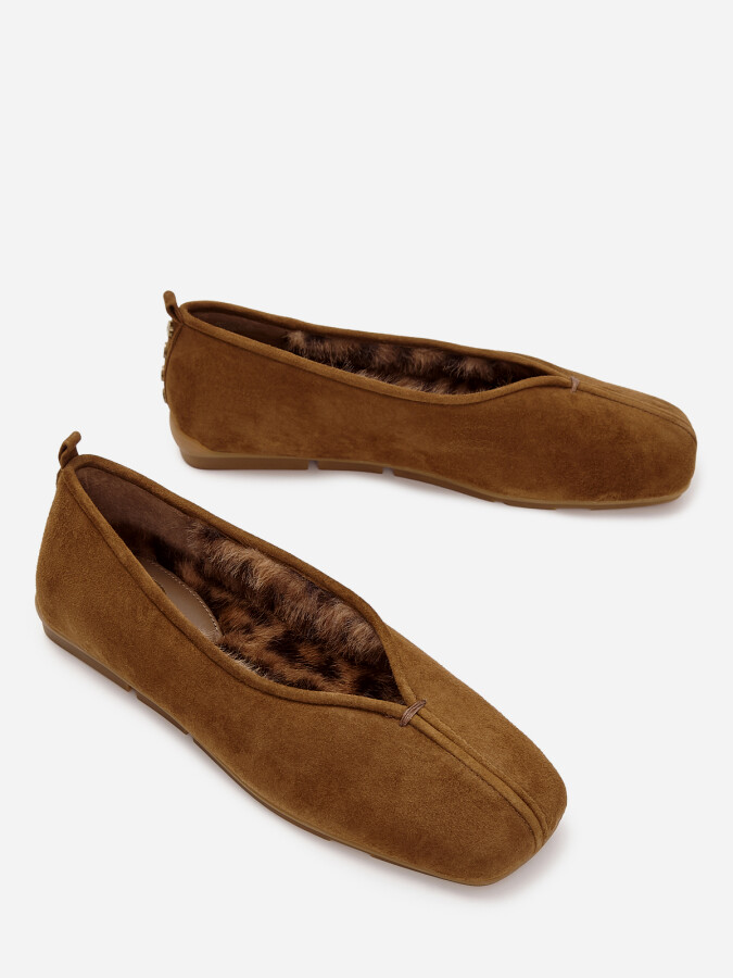 Женские зимние балетки ash breeze fur коричневые | 5ah.ah152556.s купить в официальном магазине AshRussia.ru