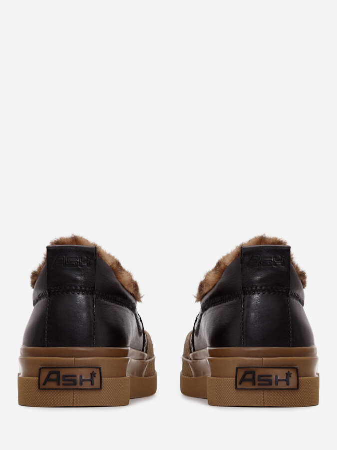 Женские зимние слипоны ash anemone fur черные | 5ah.ah152812.s купить в официальном магазине AshRussia.ru