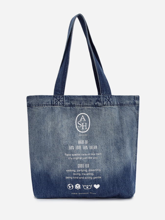 WASHED DENIM TOTE BAG арт. 1AH.AH141153.