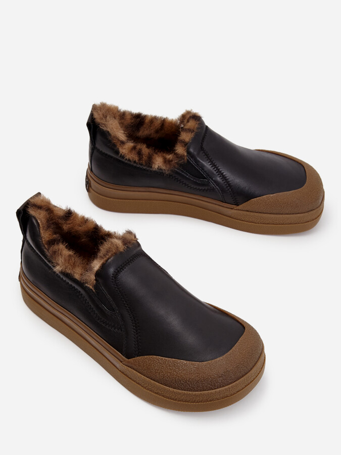 Женские зимние слипоны ash anemone fur черные | 5ah.ah152812.s купить в официальном магазине AshRussia.ru