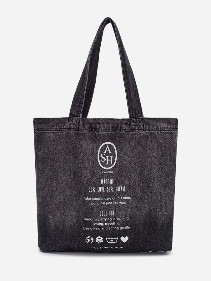 WASHED DENIM TOTE BAG арт. 1AH.AH141154.